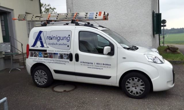 Company car, "A Reinigung" cleaning company, maintenance & building cleaning, Canton Zurich & Canton Thurgau